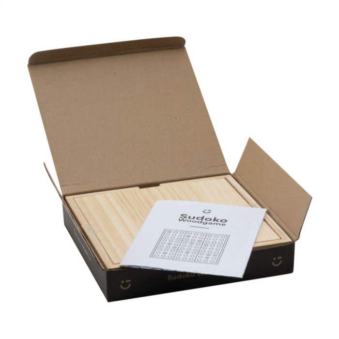 Sudokubord | Dennenhout | 81 pionnen | Met opbergvak