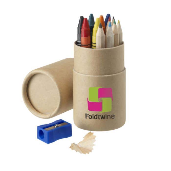 Kleurpotlodenset ColourJoy | 12-delig | Met waskrijtjes