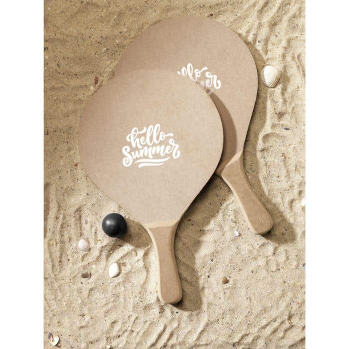Strandspel | MDF | 2 rackets en bal | Met opbergnet