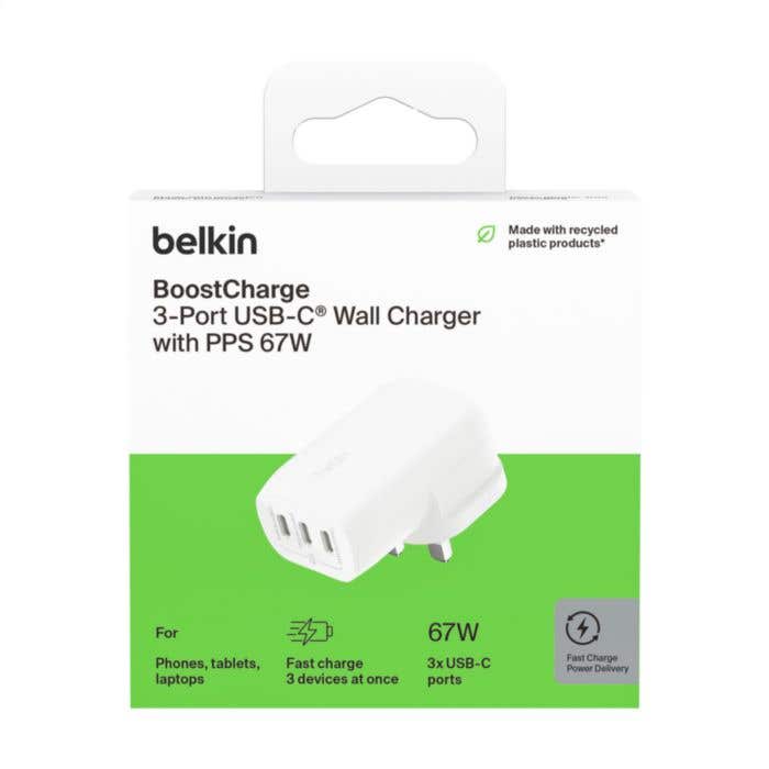 Belkin Chargeur secteur | 3 ports | 67W | USB-C