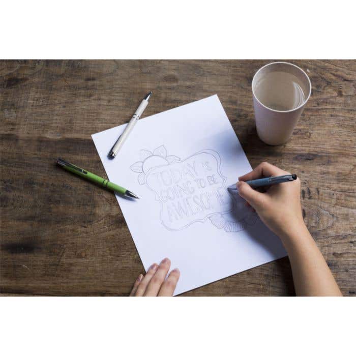 Stylo à bille | Paille de blé | Clip en métal