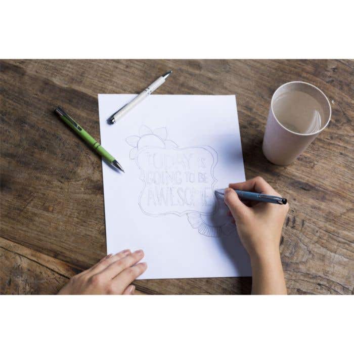 Stylo à bille | Paille de blé | Clip en métal