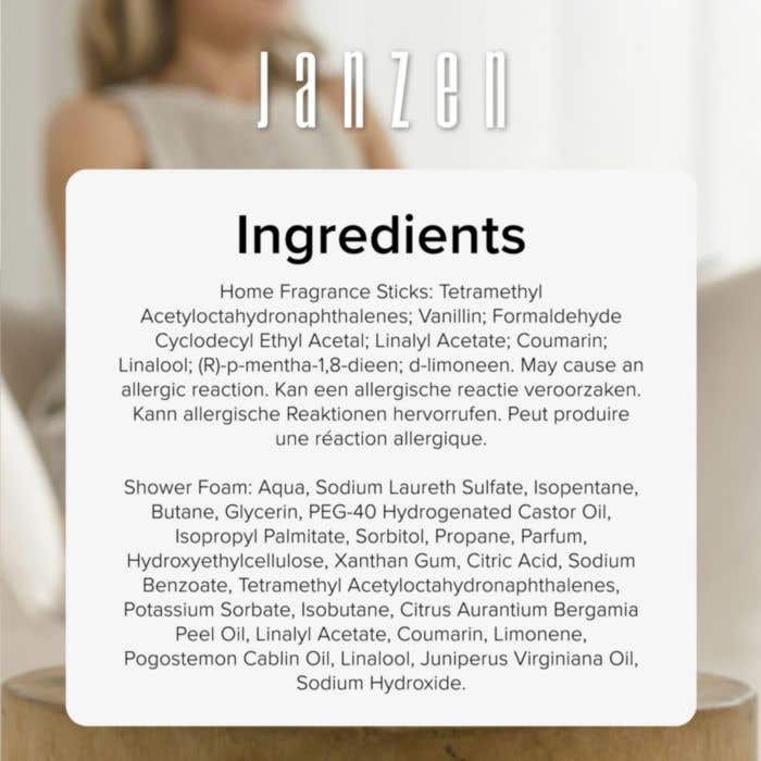 JANZEN Giftset Euphoria | Geurstokjes 100 ml + Shower Foam 200 ml
