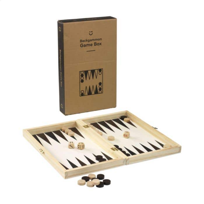 Jeu de backgammon box | Bois de pin FSC® | Set de jeu complet