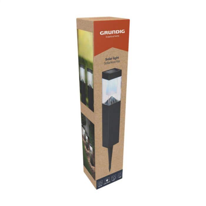 Grundig Solar LED-lamp | RVS | Automatische schemerschakelaar