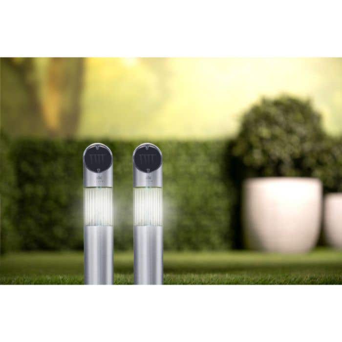 Grundig Lampe LED solaire | Acier inoxydable | 2 LED's