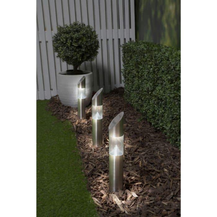 Grundig Lampe LED solaire | Acier inoxydable | 2 LED's