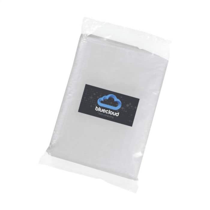 Poncho de pluie | Transparent | Avec pochette de rangement