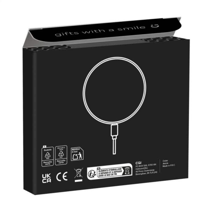 Chargeur rapide sans fil | Bambou | 10W | Compatible Qi