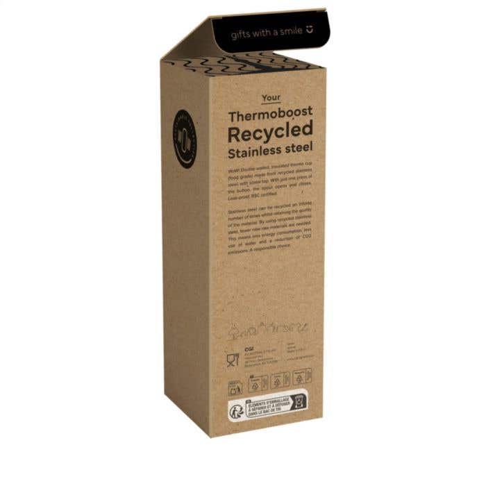 Thermosbeker | Gerecycled RVS | 450 ml | Lekvrij