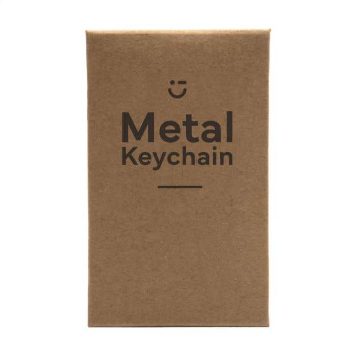 Sleutelhanger KeyTag Circle | Nikkel | Zwarte inlay