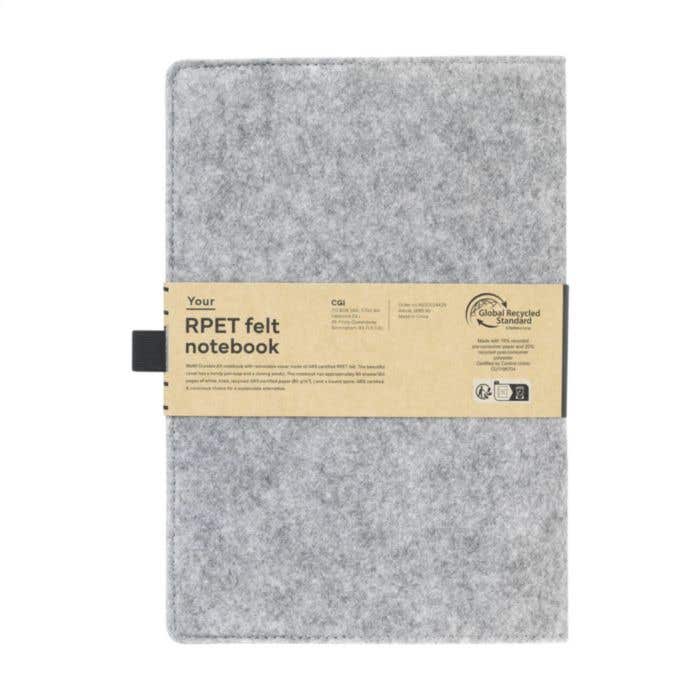 Notitieboek | Gerecycled-vilt | A5 | Gelinieerd