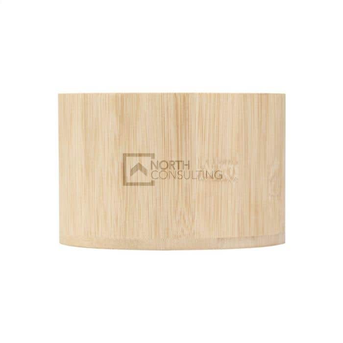 Onderzetterset | Gerecycled-vilt | 12 stuks | Bamboe houder