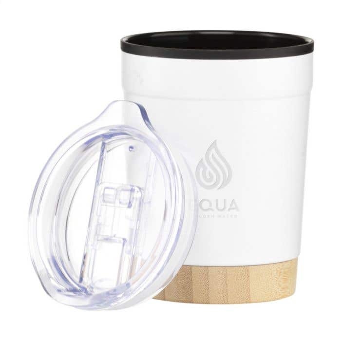 Mug isotherme | Acier inoxydable recyclé | 350 ml | Base en bambou