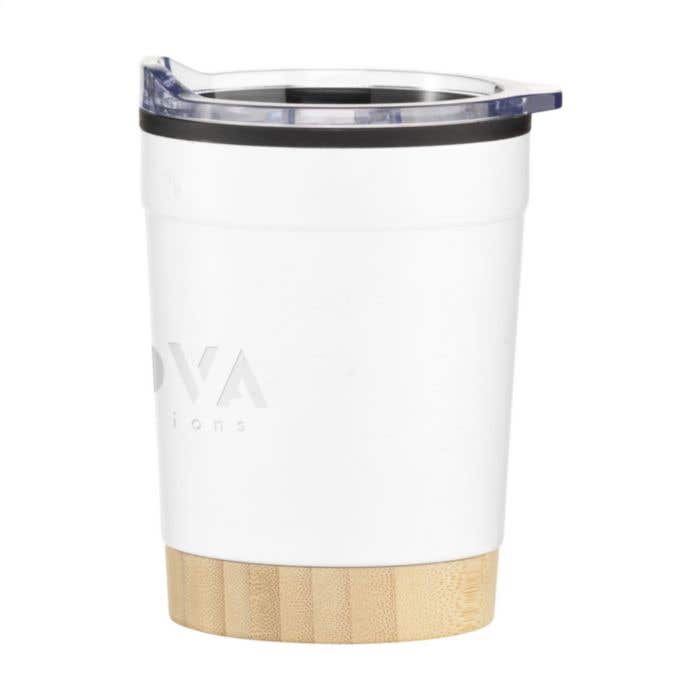 Mug isotherme | Acier inoxydable recyclé | 350 ml | Base en bambou