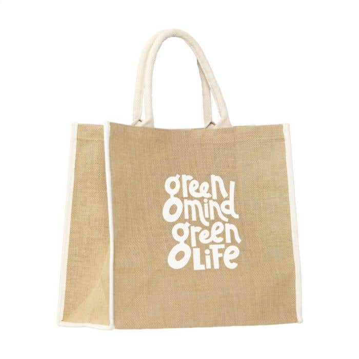 Draagtas Gerano | Jute | 25 l | Gelamineerde binnenzijde