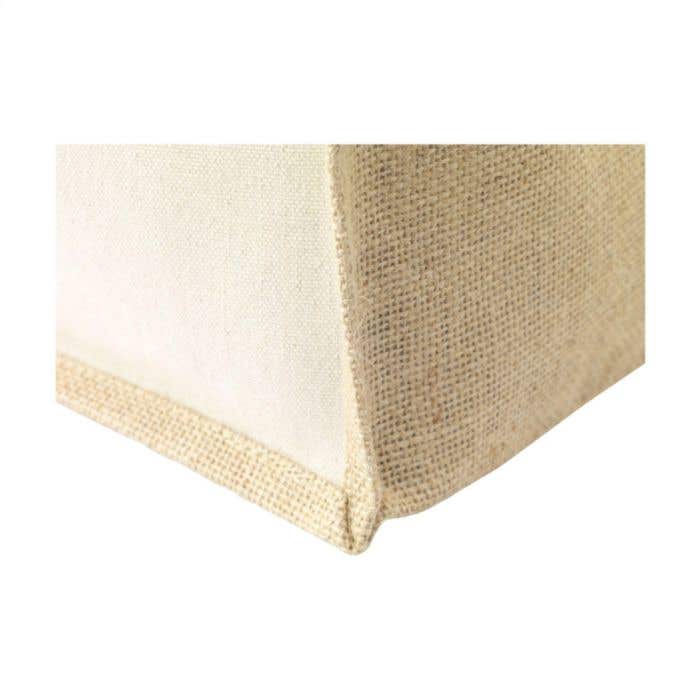 Shopper | Jute et coton organique | 18 l | Fond laminé