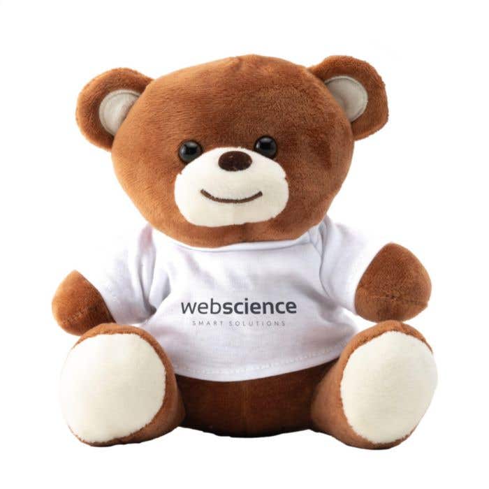 Ours en peluche | T-shirt Blanc | Personnalisable avec logo