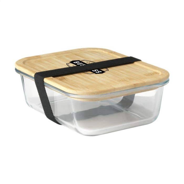 Lunchbox | Borosilicaatglas | Bamboe deksel