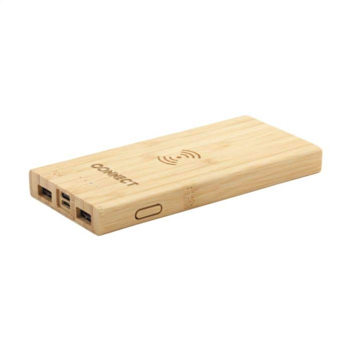 Powerbank | Bambou | 8000 mAh | Charge sans fil