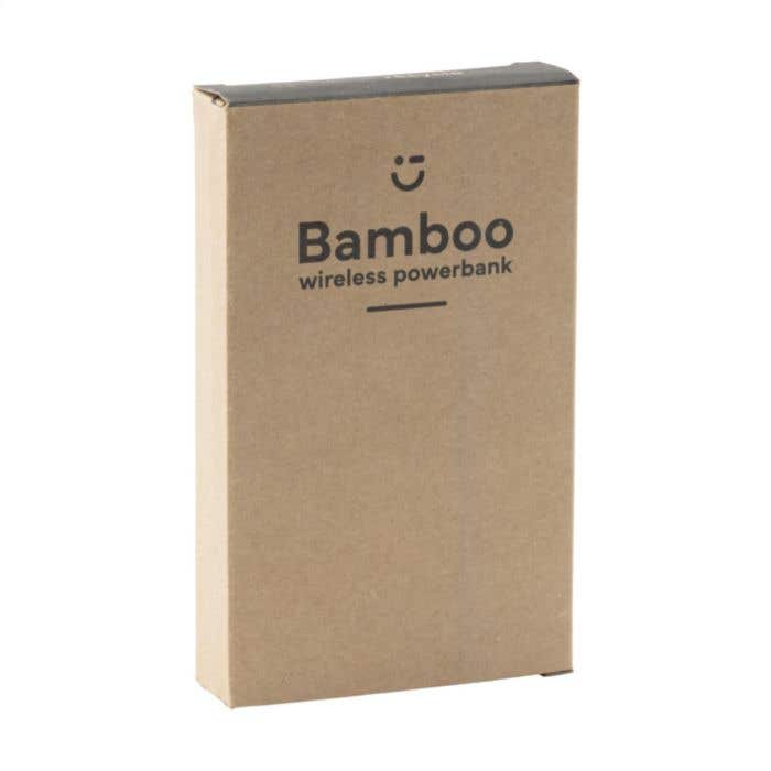 Powerbank | Bamboe | 8000 mAh | Draadloos opladen