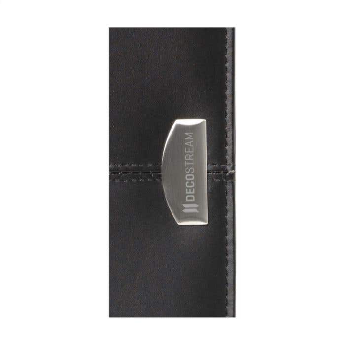 Documentenmap | Leer | A4 | Met schrijfblok en balpen