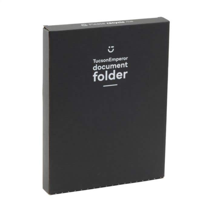Porte-documents | Cuir | A4 | Avec bloc-notes et stylo à bille inclus