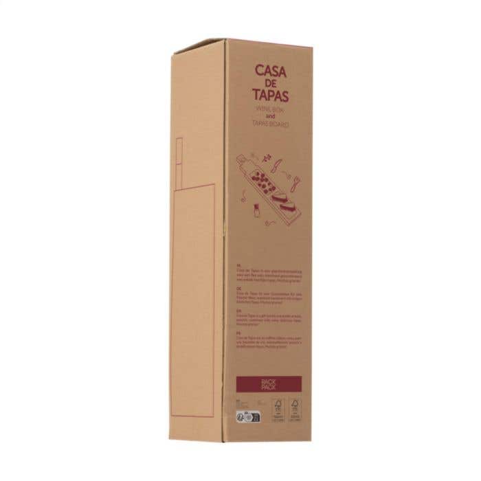 Wijnkist | FSC® Hout & Bamboe | Met tapasplank