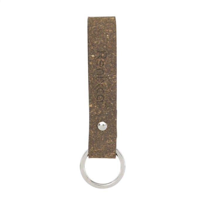 Sleutelhanger | Gerecycled leer | Metalen ring