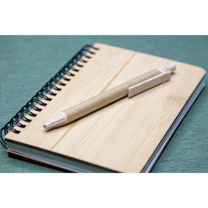 Balpen | Gerecycled papier en tarwestro