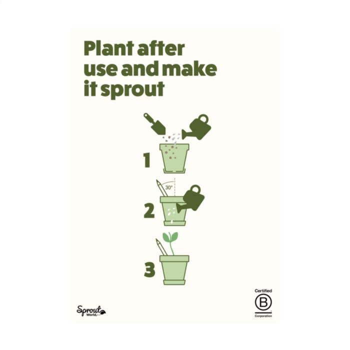 Potlood | Plantbaar | Met zaadjes