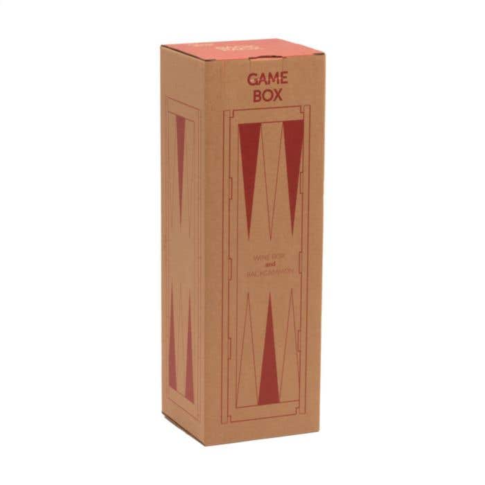 Wijnkist Backgammon | FSC® Dennenhout | 2-in-1