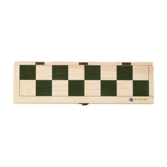 Caisse à vin Rackpack Gamebox Chess | Bois FSC® | Avec jeu d'échecs