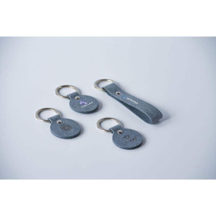 Porte-clés | Denim recyclé | Rond
