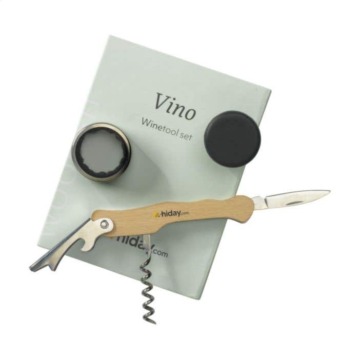 Set à vin Wooosh | Bois FSC® | Couteau de sommelier, anti-gouttes et bouchon