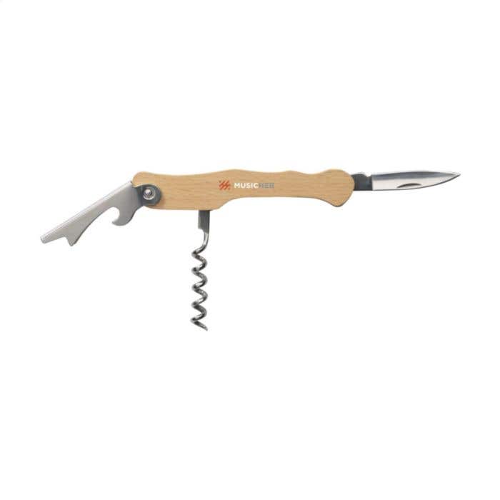 Wijnset Wooosh | FSC® Hout | Kelnermes, druppelvanger en stopper