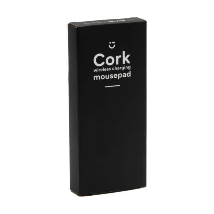 Muismat | Kurk | Draadloze oplader 10W | Telefoonstandaard