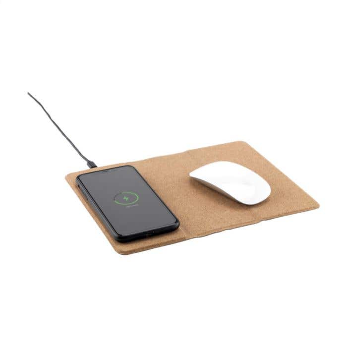 Tapis de souris | Liège | Chargeur sans fil 10W | Support pour téléphone