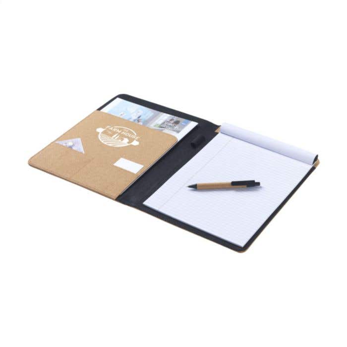 Porte-documents | Liège | A4 | Avec stylo à bille et bloc-notes
