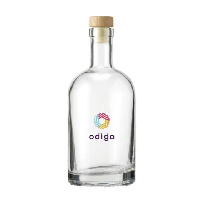Bouteille d'eau | Verre | 700 ml | Bouchon en bois