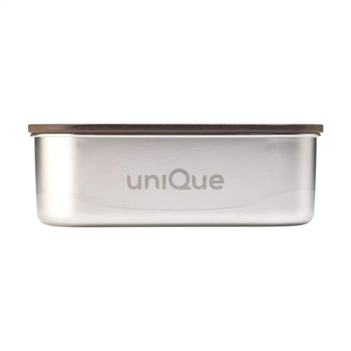 Lunchbox | Gerecycled RVS | 1700 ml | Acaciahout deksel