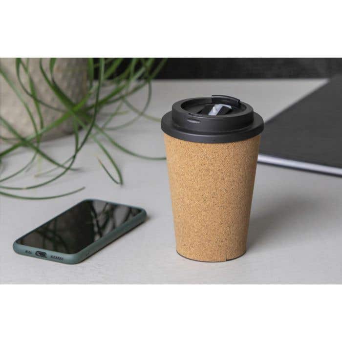 Koffiebeker | Kurk en PLA | 350 ml | Dubbele wand Koffiebeker | Kurk en PLA | 350 ml | Dubbele wand