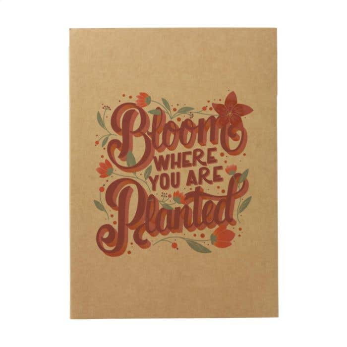 Porte-documents | Carton kraft | A4 | Avec bloc-notes