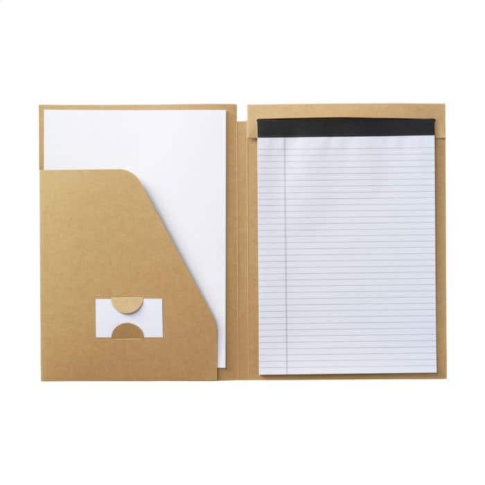 Porte-documents | Carton kraft | A4 | Avec bloc-notes