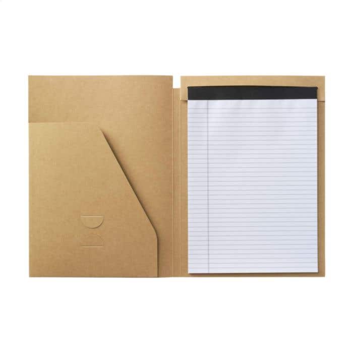 Porte-documents | Carton kraft | A4 | Avec bloc-notes