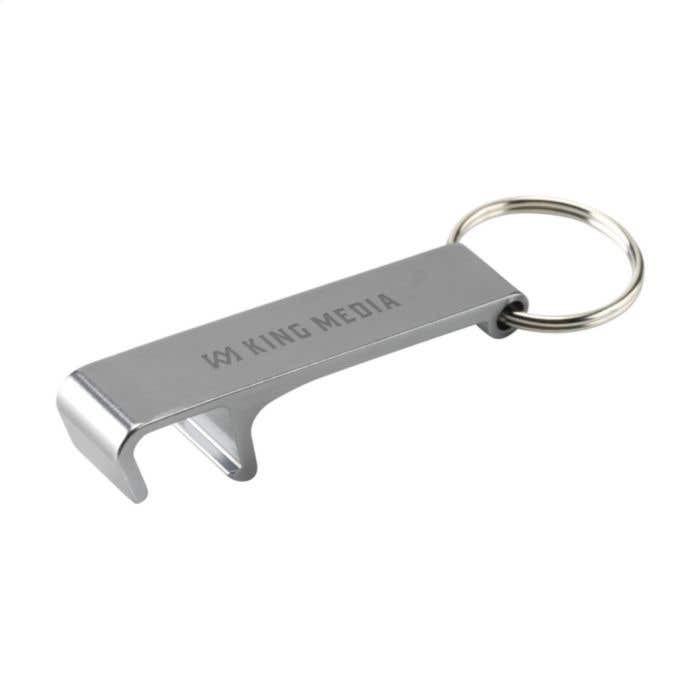 Sleutelhanger | Gerecycled aluminium | Opener en telefoonstandaard