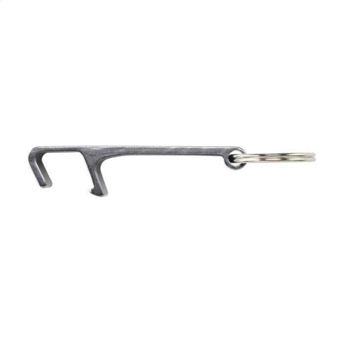 Sleutelhanger | Gerecycled aluminium | Opener en telefoonstandaard