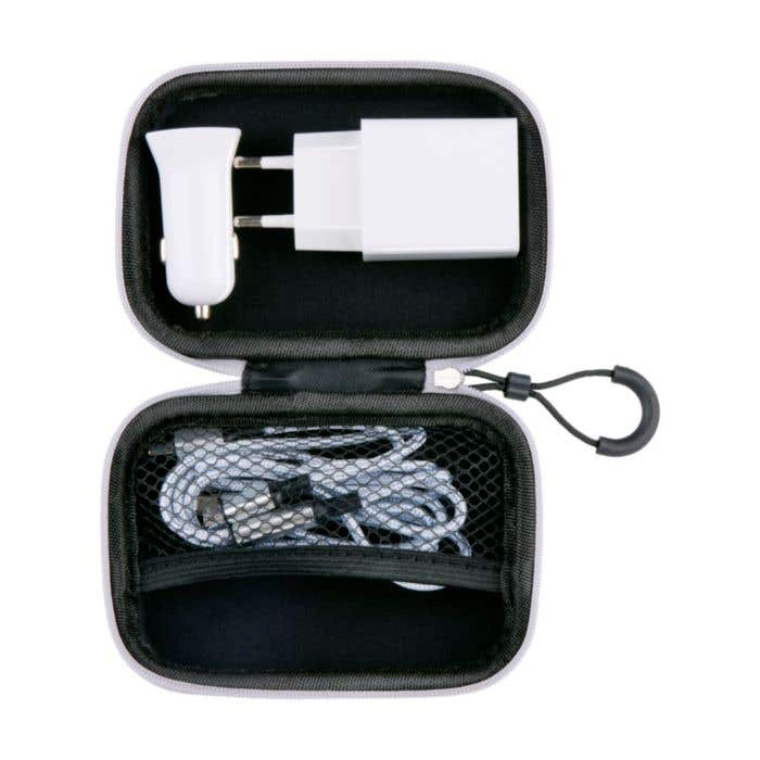 Grundig Set de Chargement | Câble 3-en-1 | Chargeur auto et adaptateur