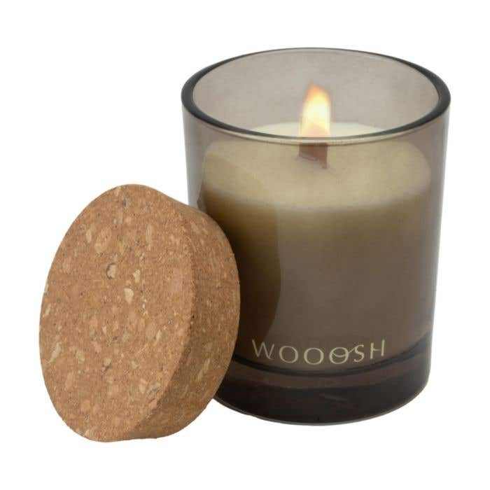 Bougie parfumée Wooosh | Parfum de figue | 32 heures | Couvercle en liège