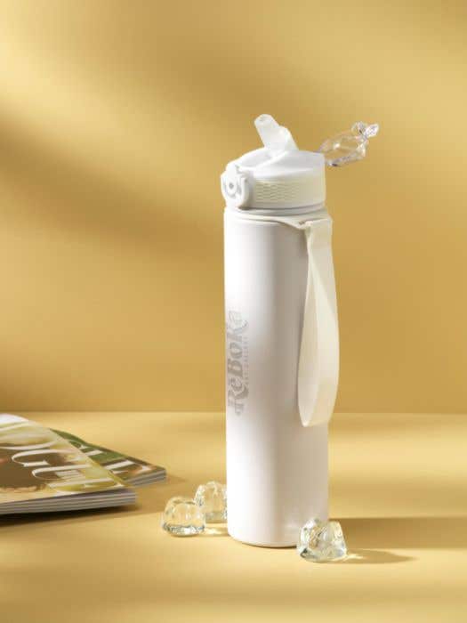 Drinkfles AquaSteel | Gerecycled RVS | 750 ml | Drinktuit met rietje